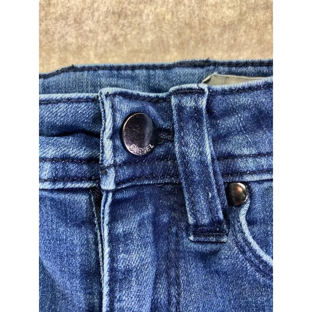 Diesel Kids THANAZ J US Distressed Adjustable Waist Skinny Jeans Size 5